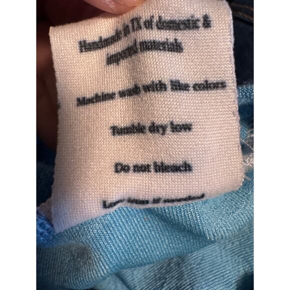 Olly & Beth Blue Flower Terry-Cloth Dress - Large - Picture 7 of 8